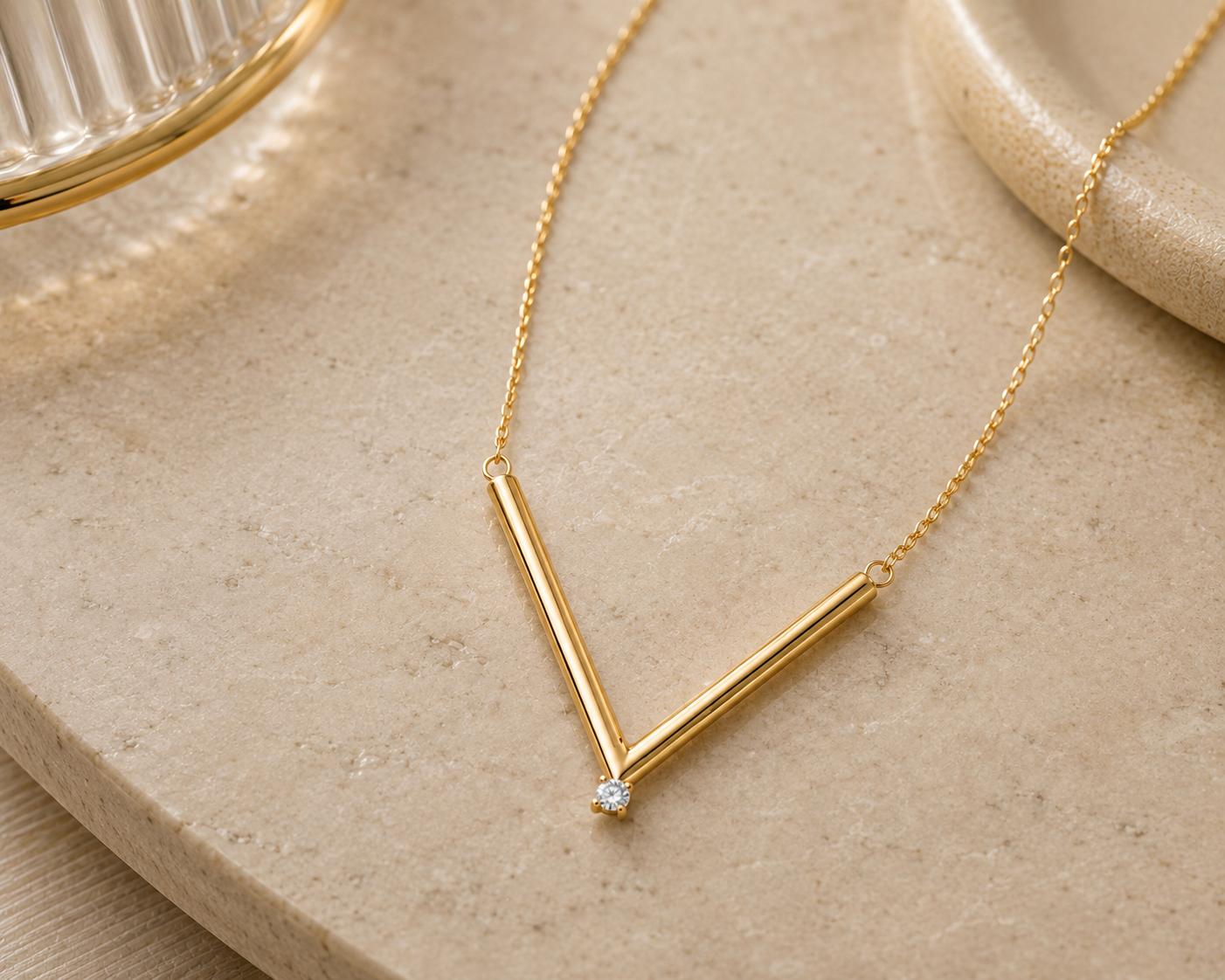 Crystal V Necklace