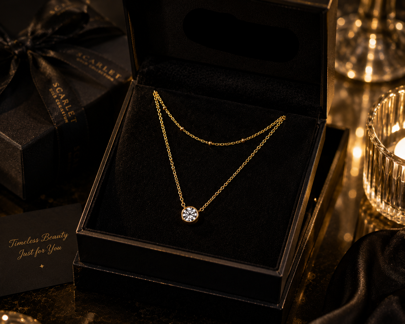 Luna Solitaire Necklace