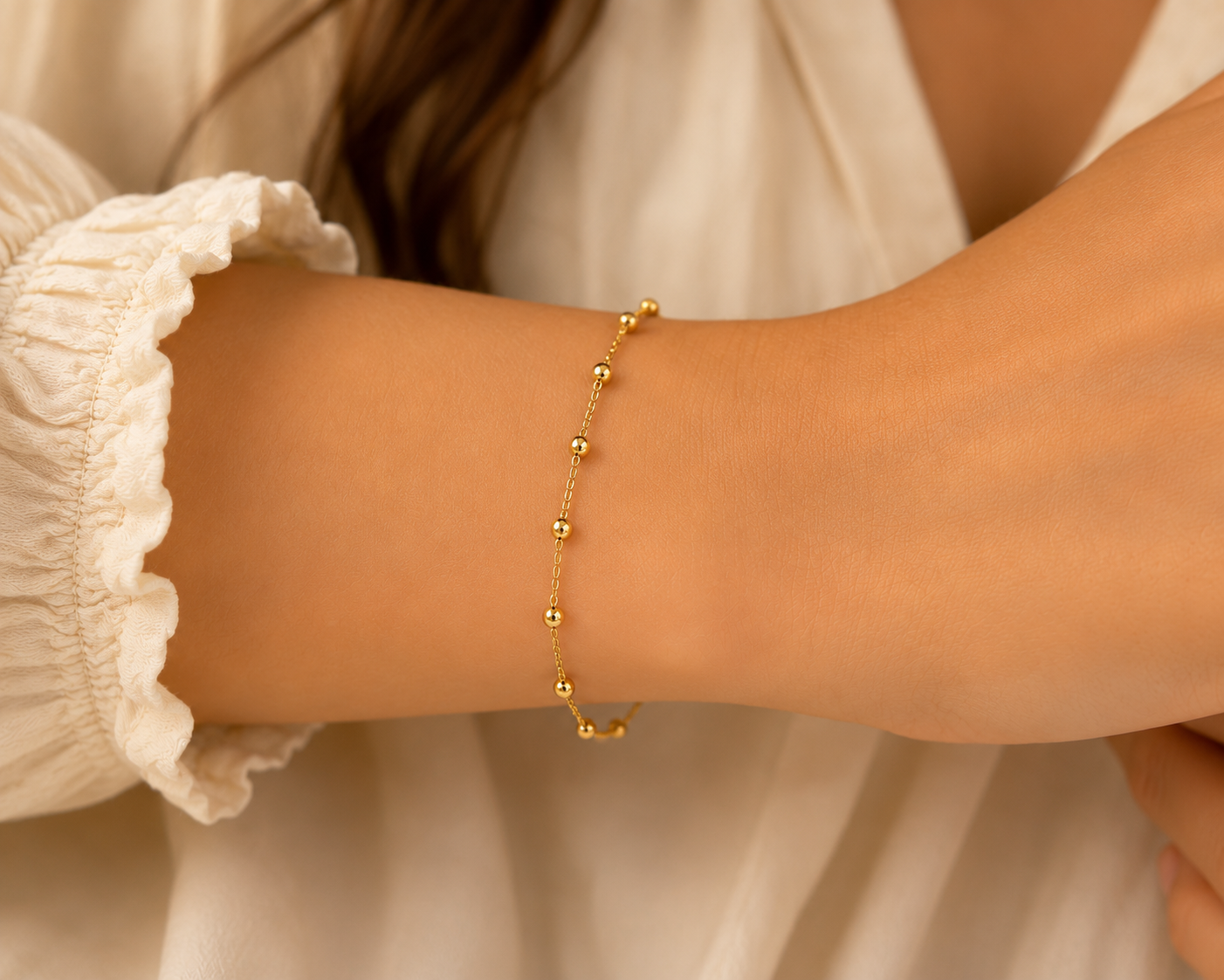 Beaded Station Chain Bracelet