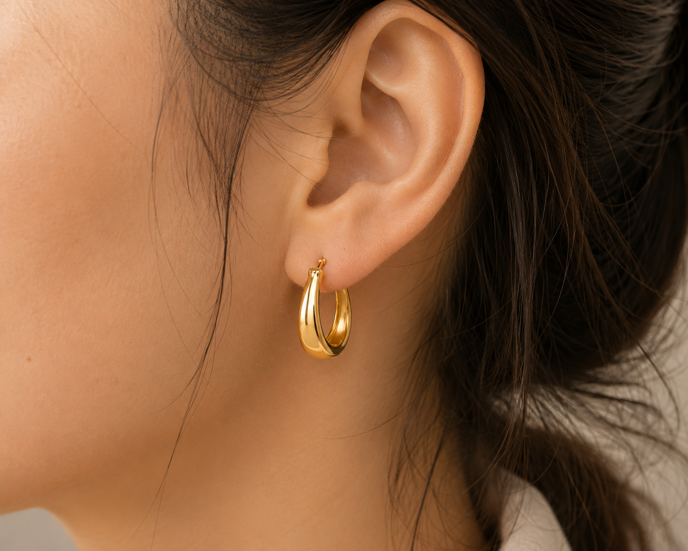 Chunky Sculpted Hoop Earrings