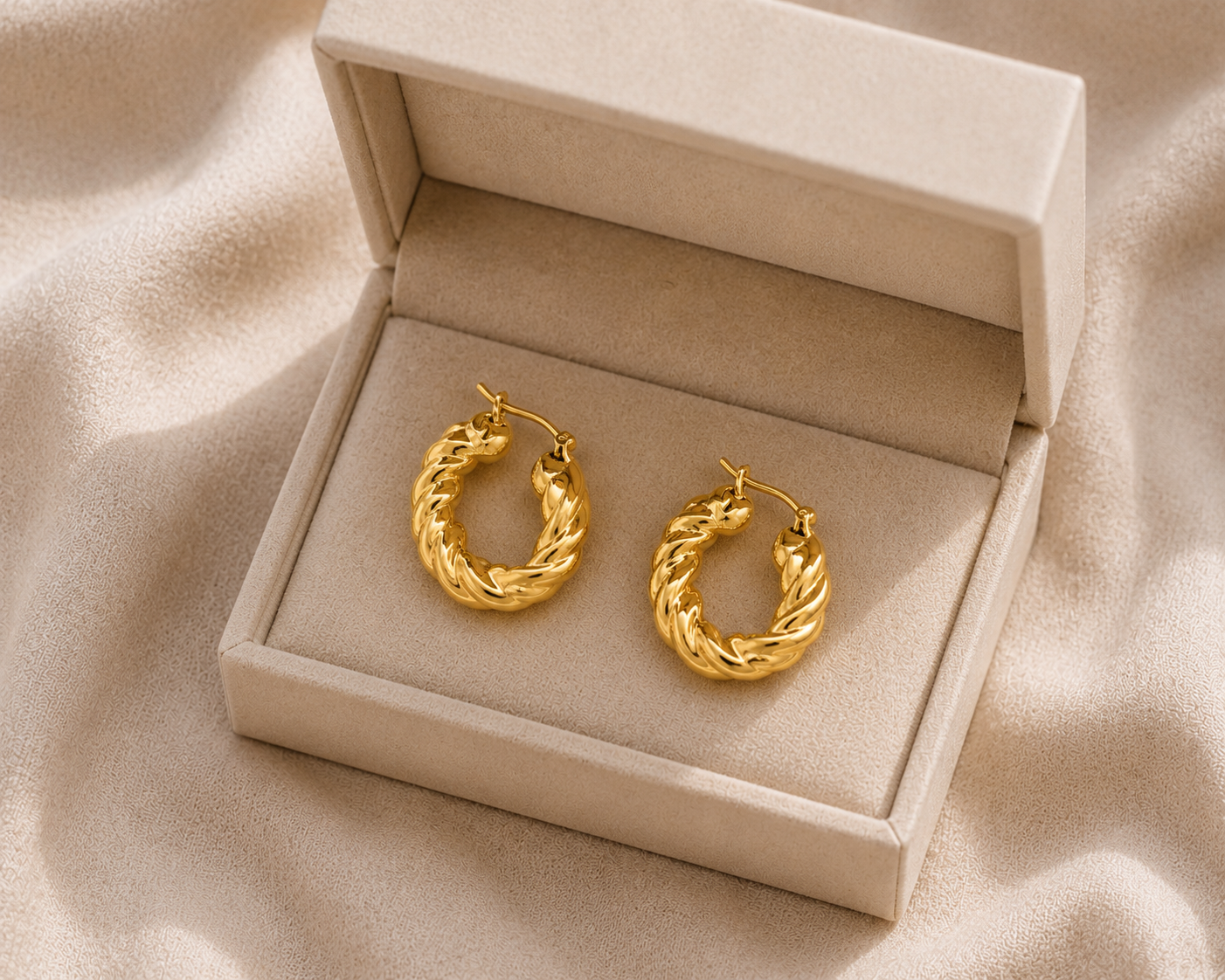 Textured Chunky Hoop Earrings