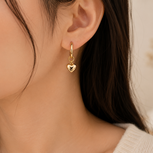 Mini Heart Drop Earrings