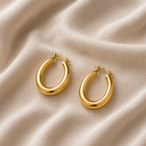 Classic Oval Hoop Earrings