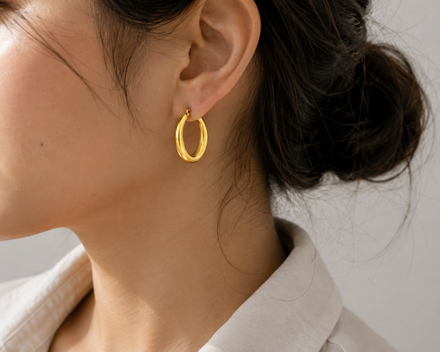Classic Oval Hoop Earrings