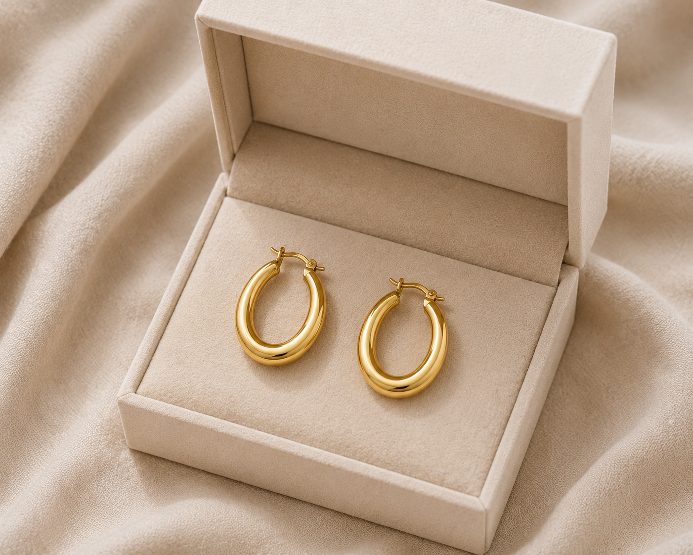 Classic Oval Hoop Earrings