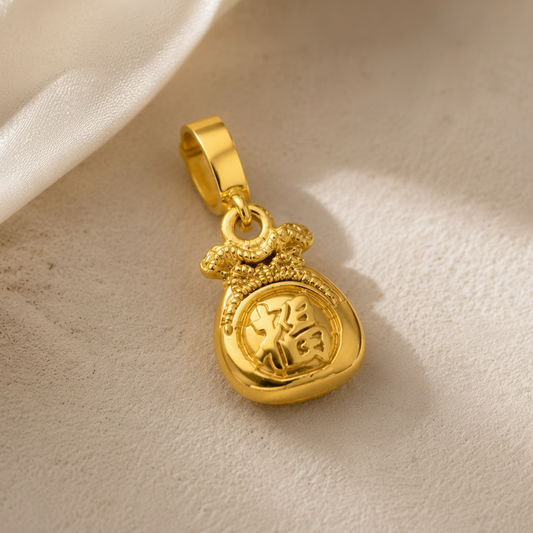 Fortune Charm Gold-Plated Pendant