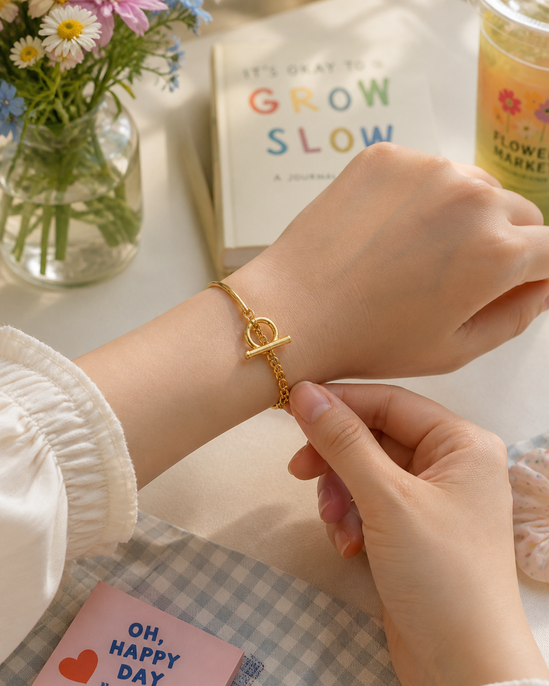 Lock & Key Gold-Plated Bracelet