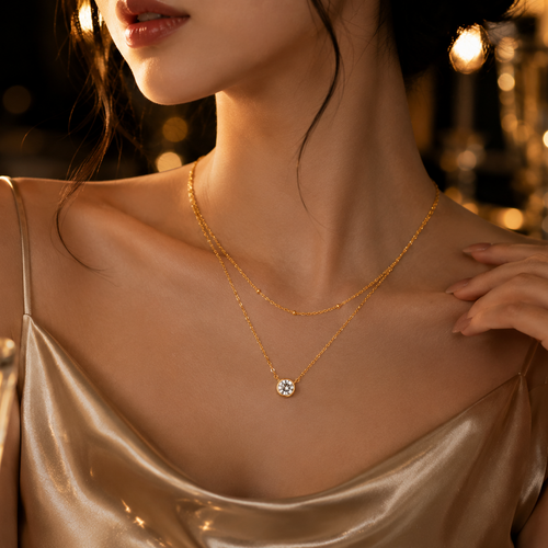 Luna Solitaire Necklace