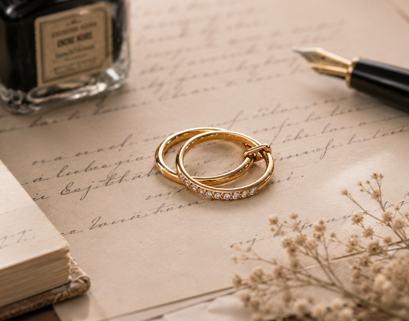 Layered Gold-Plated Ring Set (925 Silver)