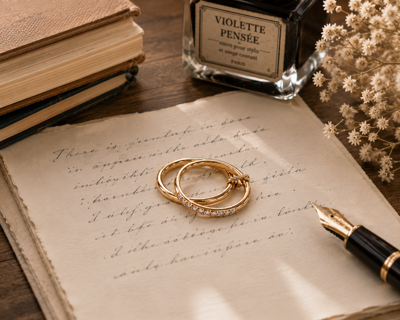 Layered Gold-Plated Ring Set (925 Silver)