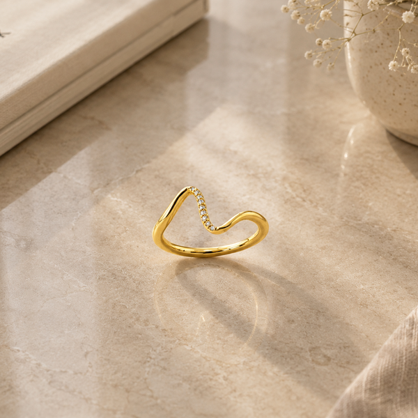 Abstract Wave Ring