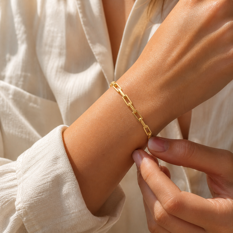 Structured Link Bracelet